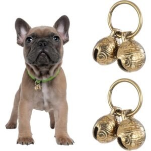 Copper Bell For Dog Collar, 4 PCS Brass Dog Bells Extra Loud Collar Bell For Pet Tracking Anti Lost Training Pets Pendant Accessories Anti Theft Bells For Little Dogs